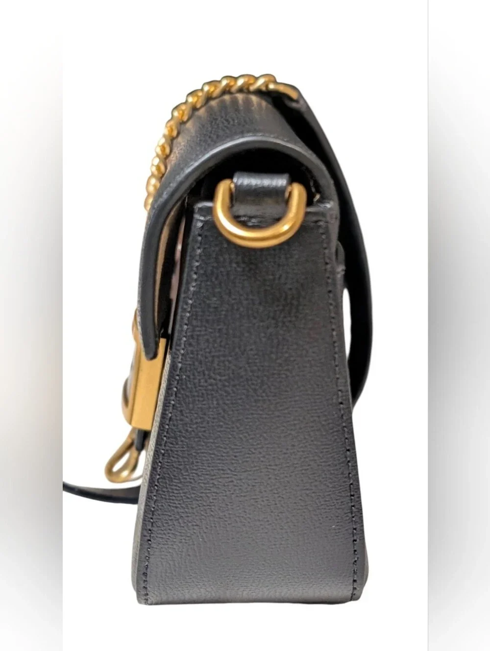 New Kate Spade ♠️ Katy Textured Black Leather Flap Chain bag Purse